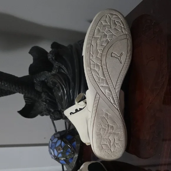 Puma Women's High-Top Cream and Black Sneakers - Picture 8 of 11